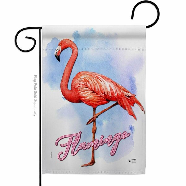 Patio Trasero Flamingo Animals Bird 13 x 18.5 in. Double-Sided Decorative Vertical Garden Flags for PA3900560